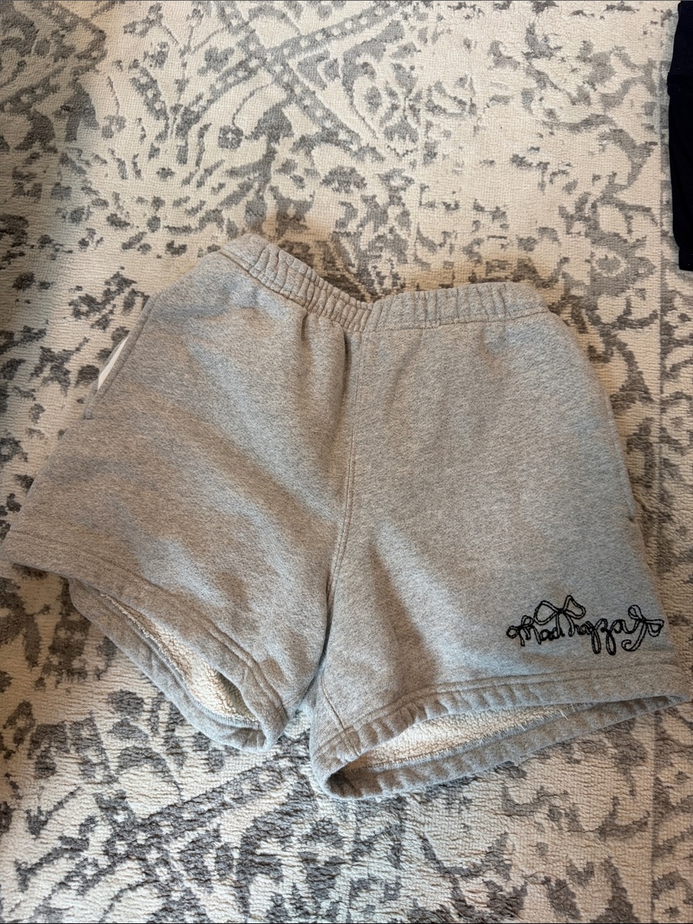 Madhappy Gray Sweat Shorts with Embroidered Logo